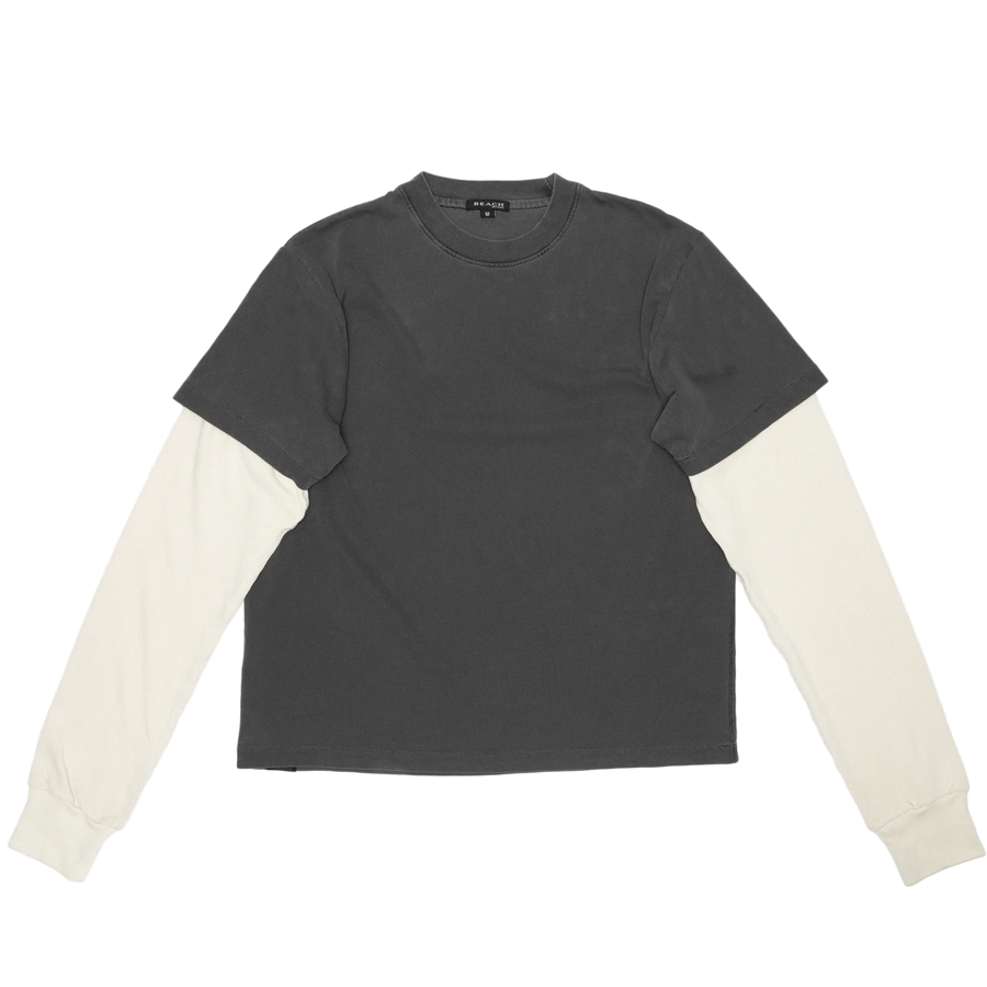 Beach Brains Tide Double T-shirt Charcoal/Bone