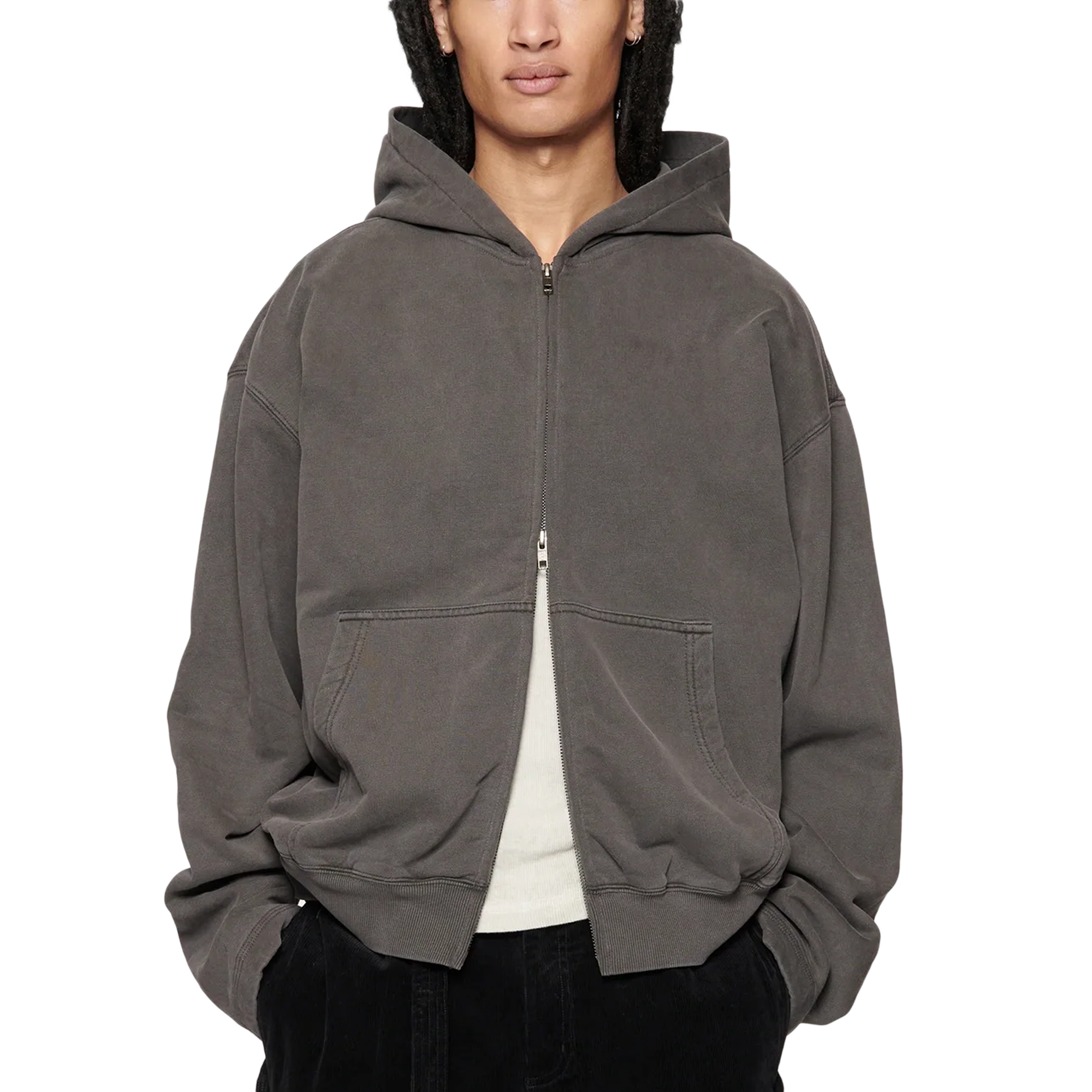 Beach Brains Tour Zip Hood Charcoal