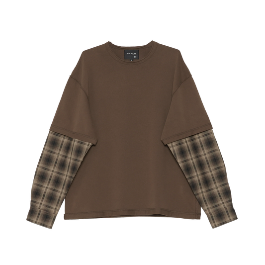 Beach Brains Dead End Shirt Brown/Check
