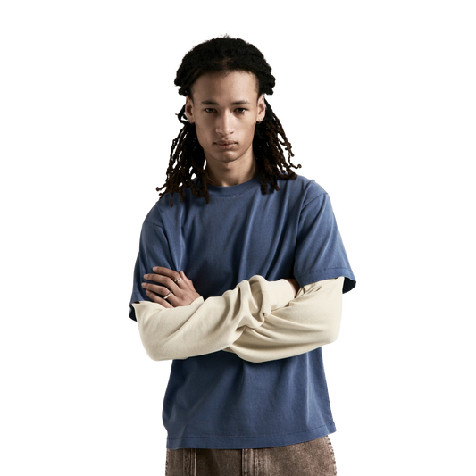 Beach Brains Tide Double T-Shirt Indigo/Bone