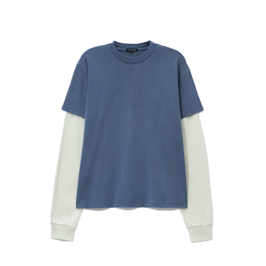 Beach Brains Tide Double T-Shirt Indigo/Bone