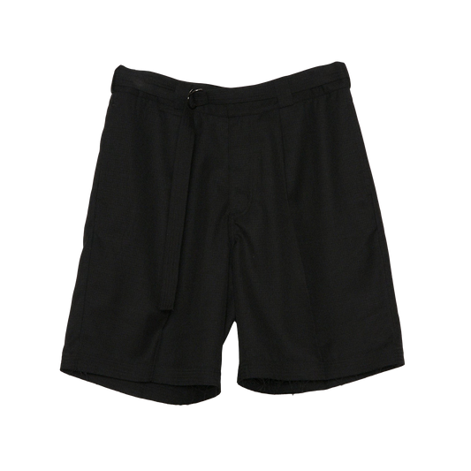 Beach Brains Cut Short Black Plaid