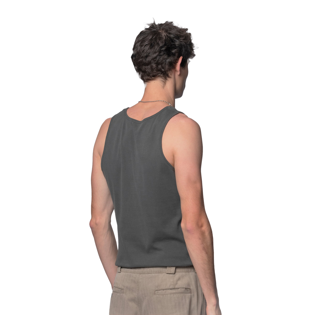 Beach Brains Slip Tank Charcoal