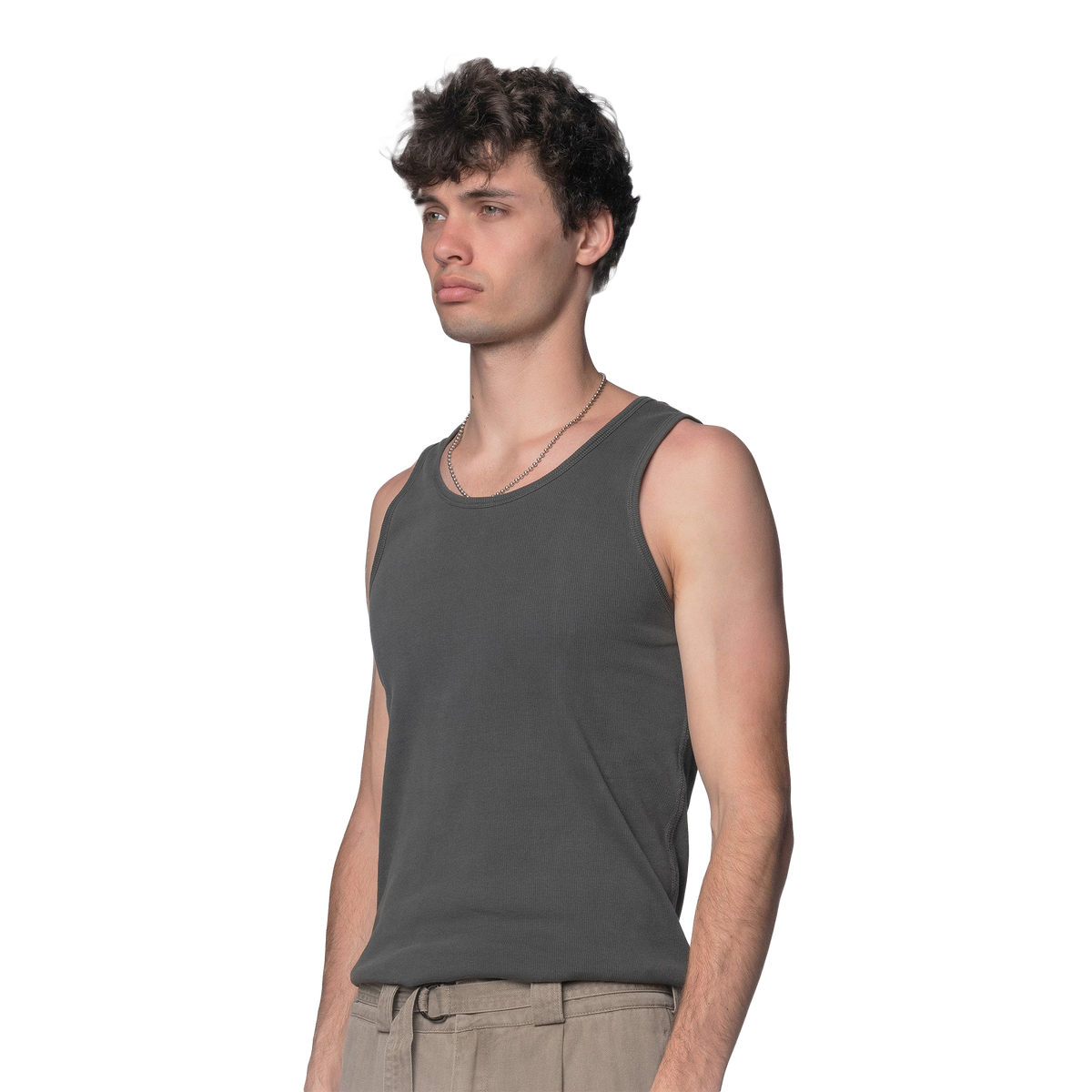 Beach Brains Slip Tank Charcoal