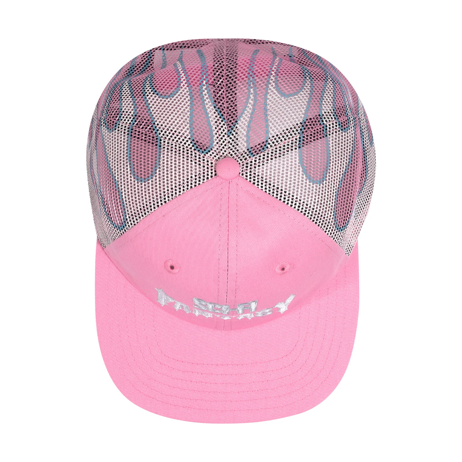 Sci-Fi Fantasy Biker Logo Hat Pink