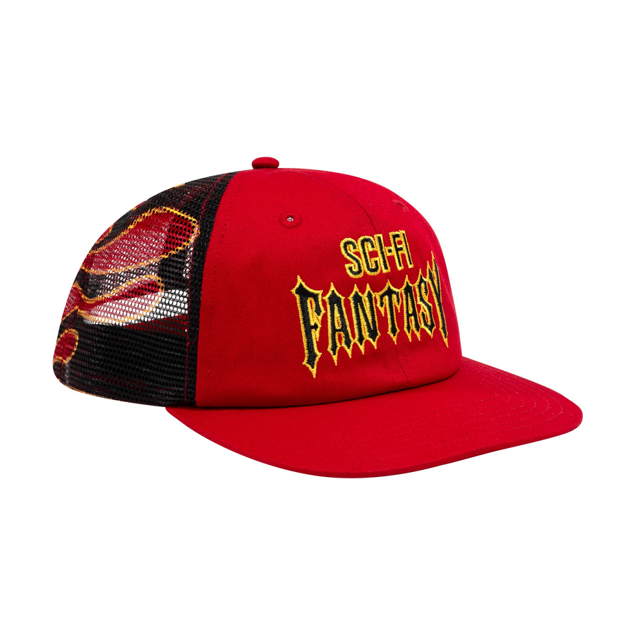 Sci-Fi Fantasy Biker Logo Hat Red