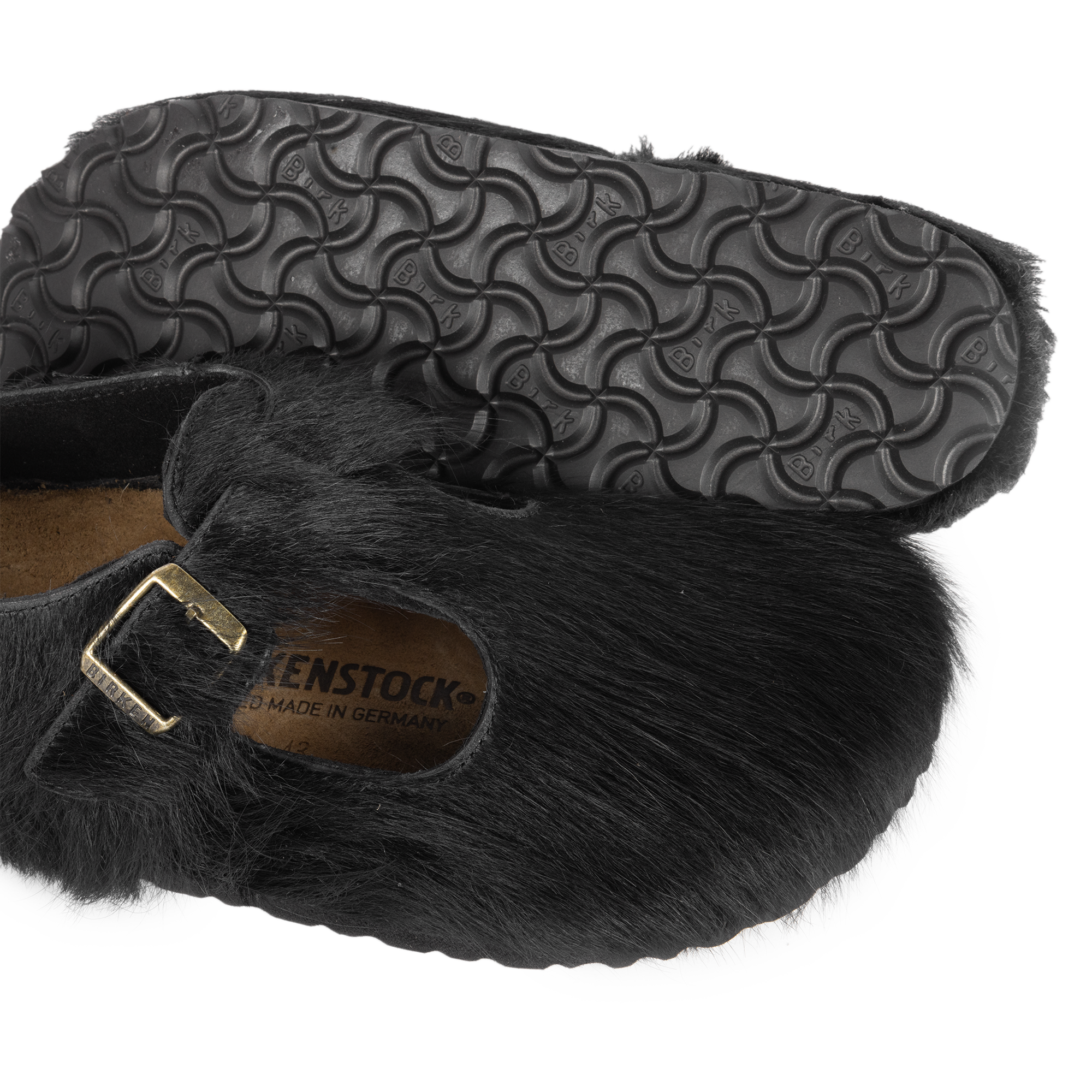 Birkenstock x Song For The Mute Women's Paris The Rebel Fur Black