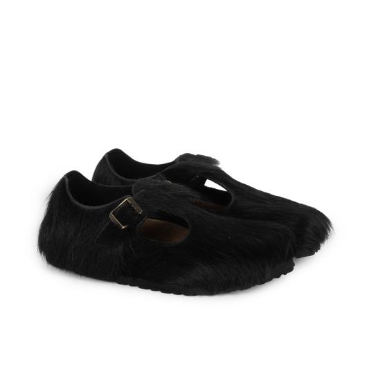 Birkenstock x Song For The Mute Women's Paris The Rebel Fur Black