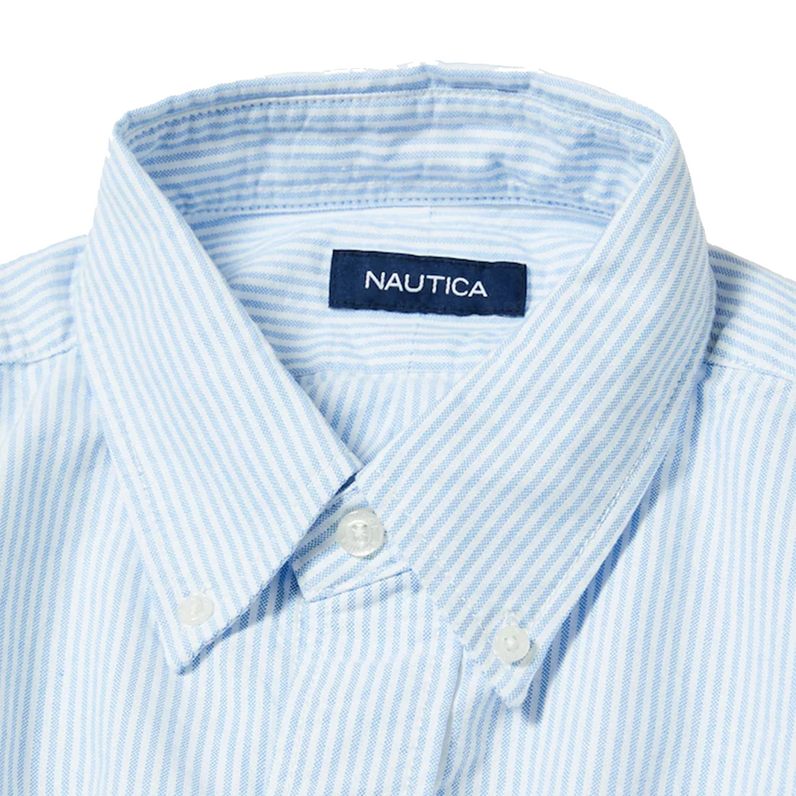 Nautica Japan Bleached Oxford L/S Shirt White / Blue