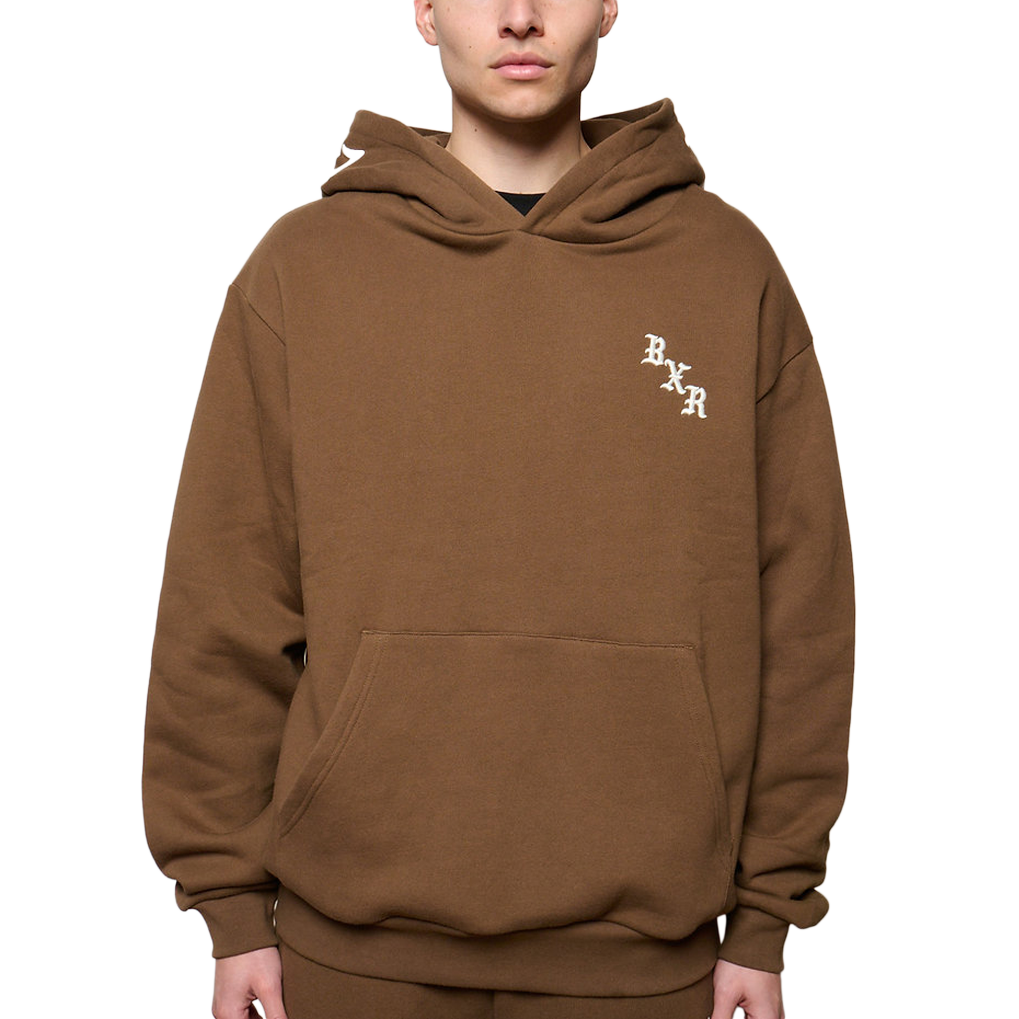 Born x Raised Embroidered Hoodie Walnut Cream