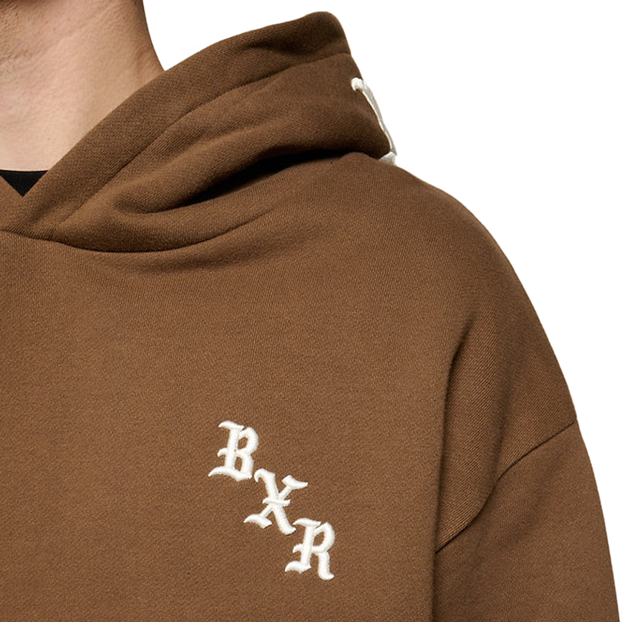 Born x Raised Embroidered Hoodie Walnut Cream