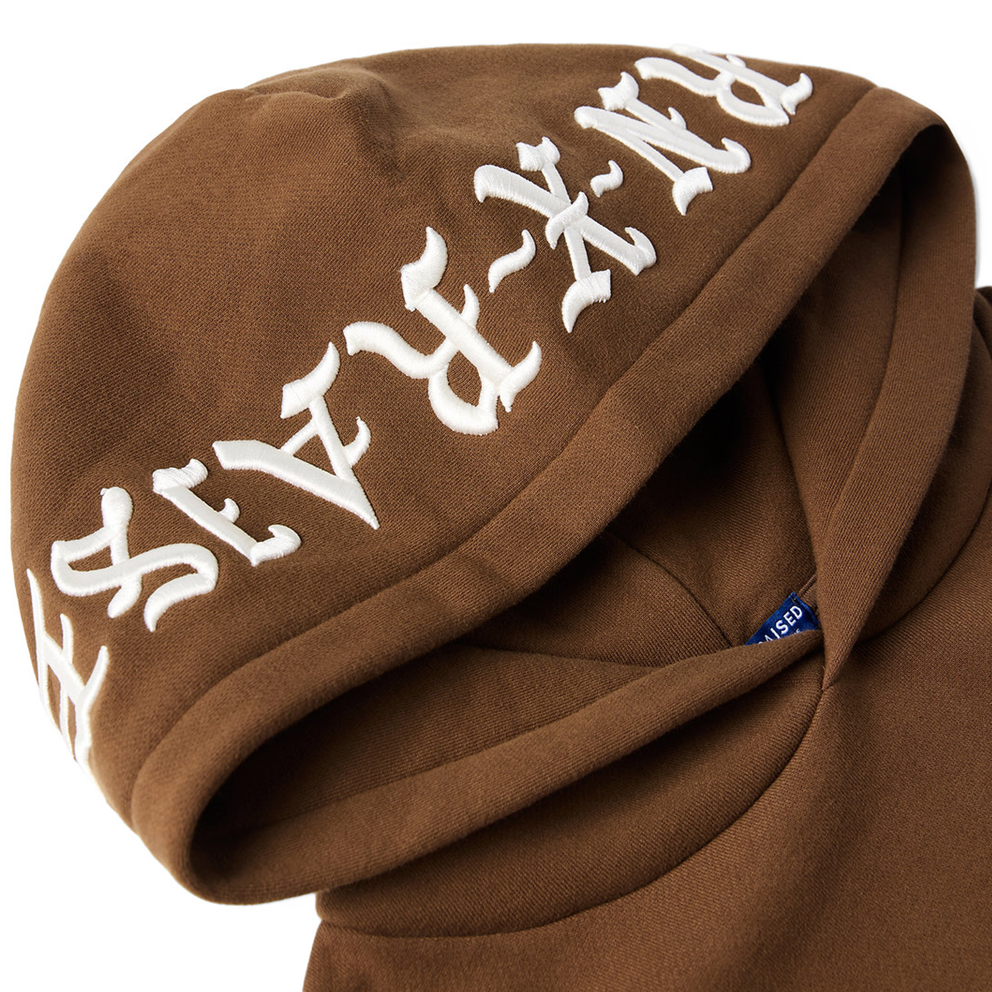 Born x Raised Embroidered Hoodie Walnut Cream