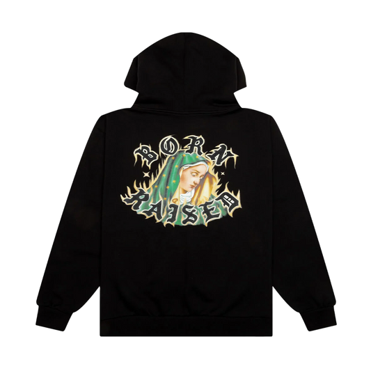 Born x Raised Guadalupe Zip-Up Hoodie Black