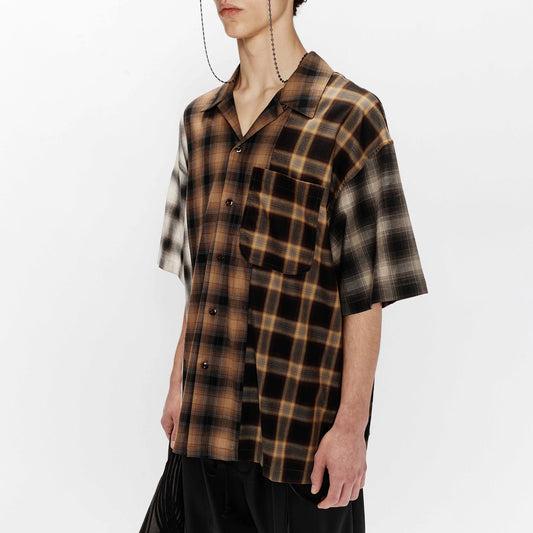 Song For The Mute Button Up Gym Shirt Multi 251_MSH071_OMBRMLT