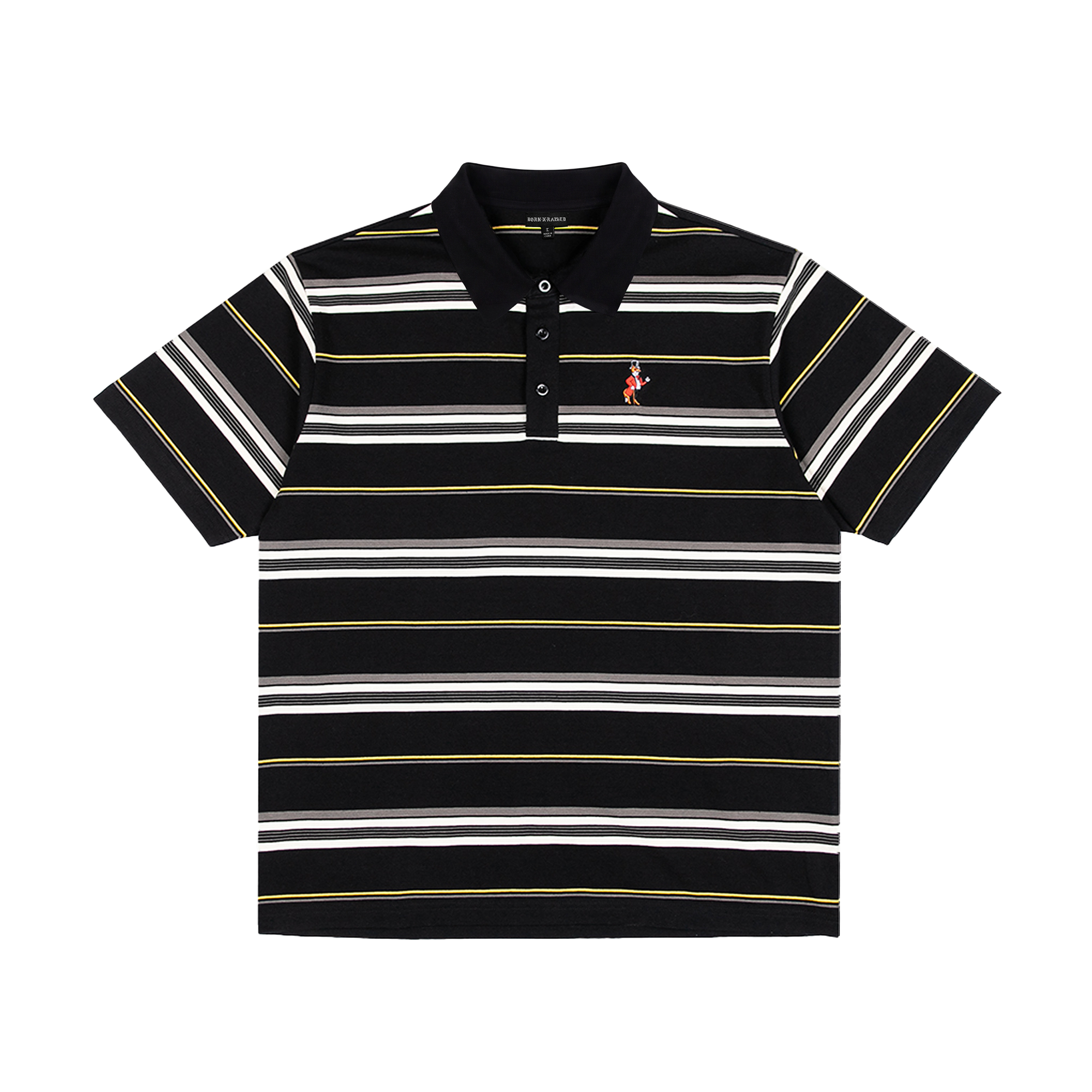 Born x Raised Charlie Brown Polo Shirt Black/Cream