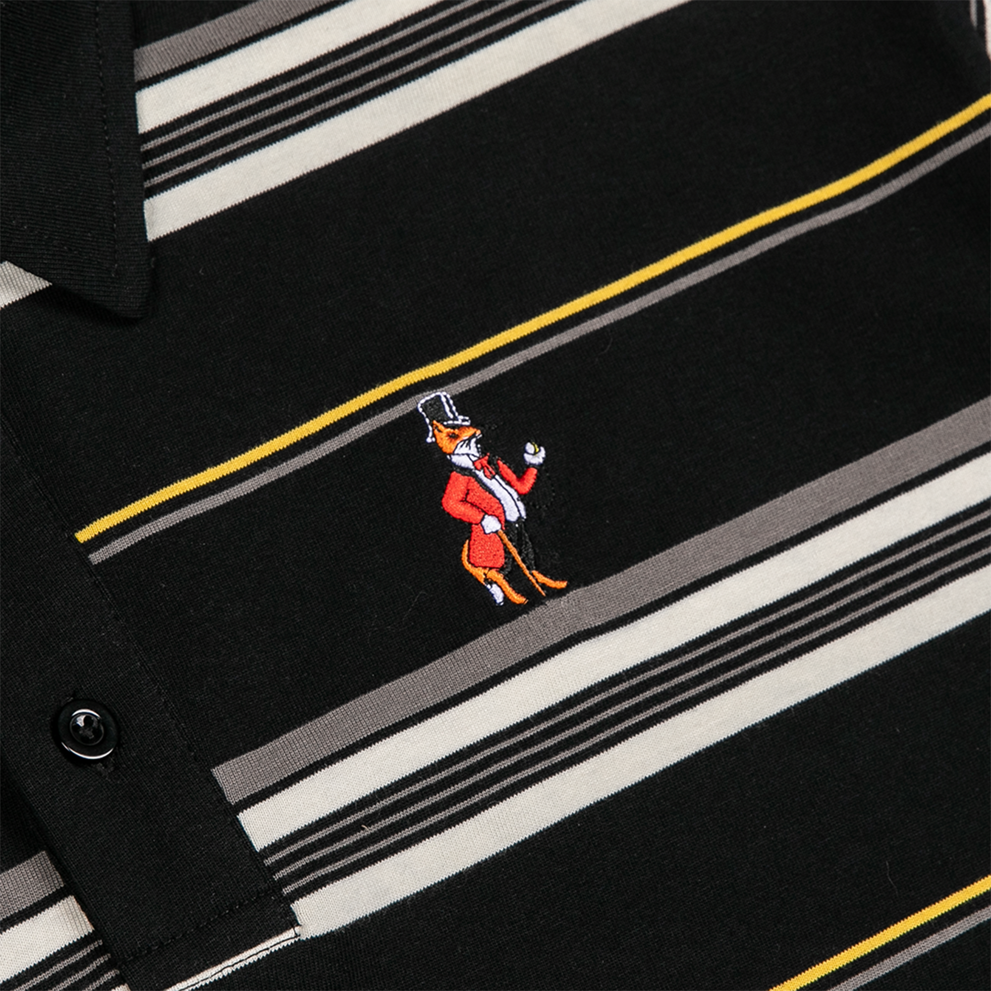 Born x Raised Charlie Brown Polo Shirt Black/Cream