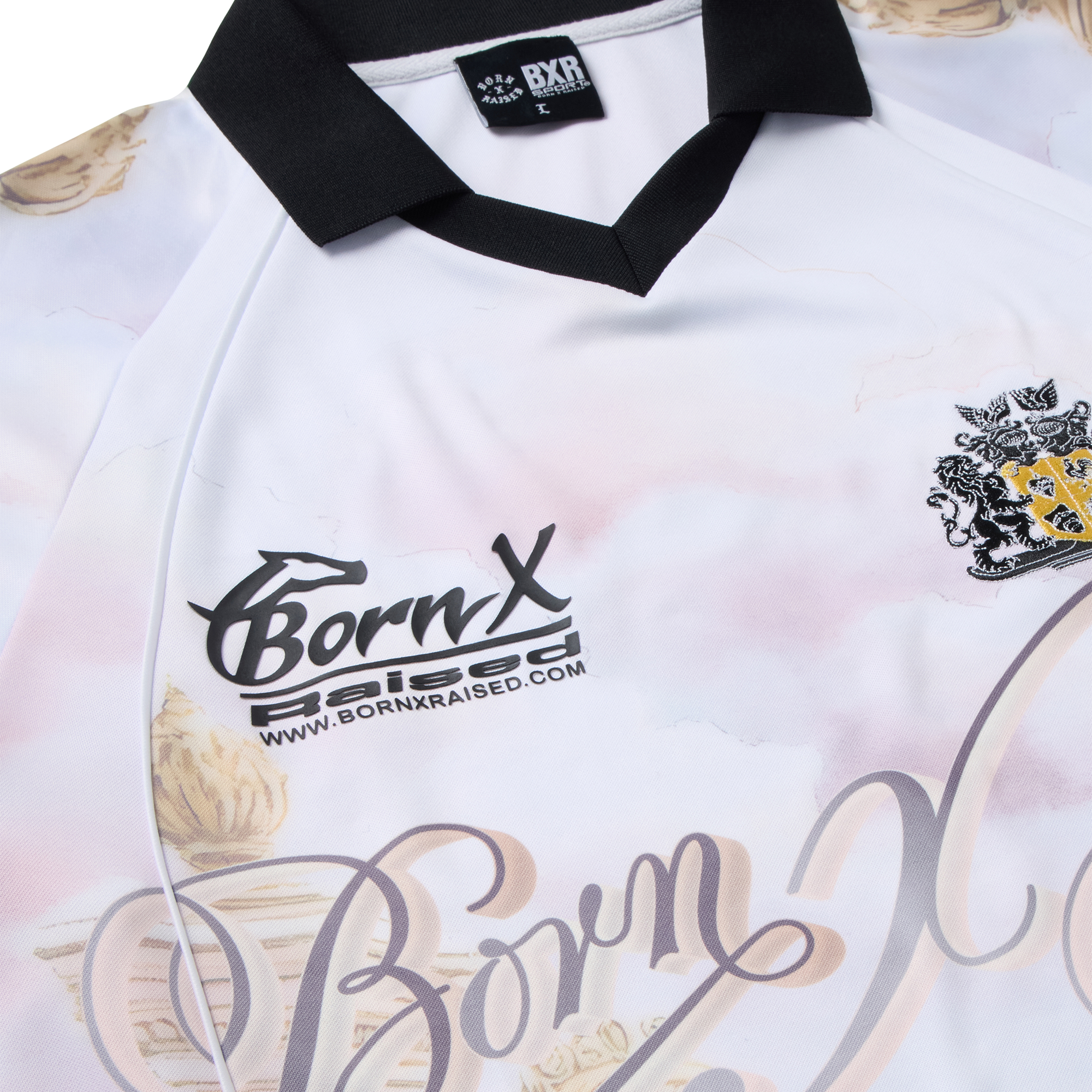 Born x Raised Heaven Soccer Jersey Lavender