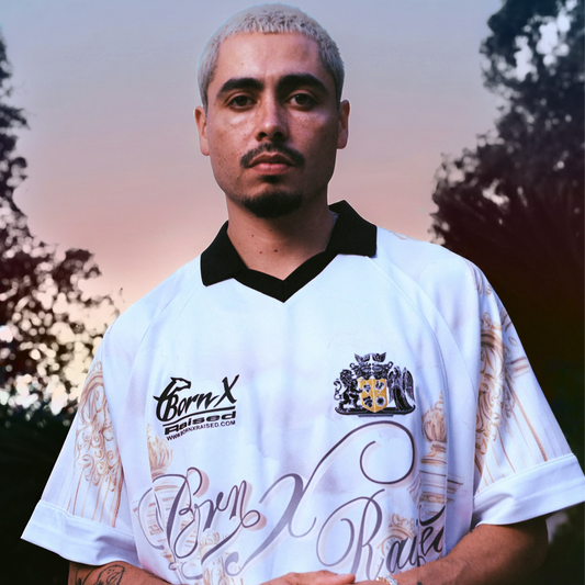 Born x Raised Heaven Soccer Jersey Lavender