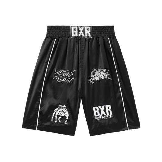 Born x Raised Sport Satin Boxing Trunks Black