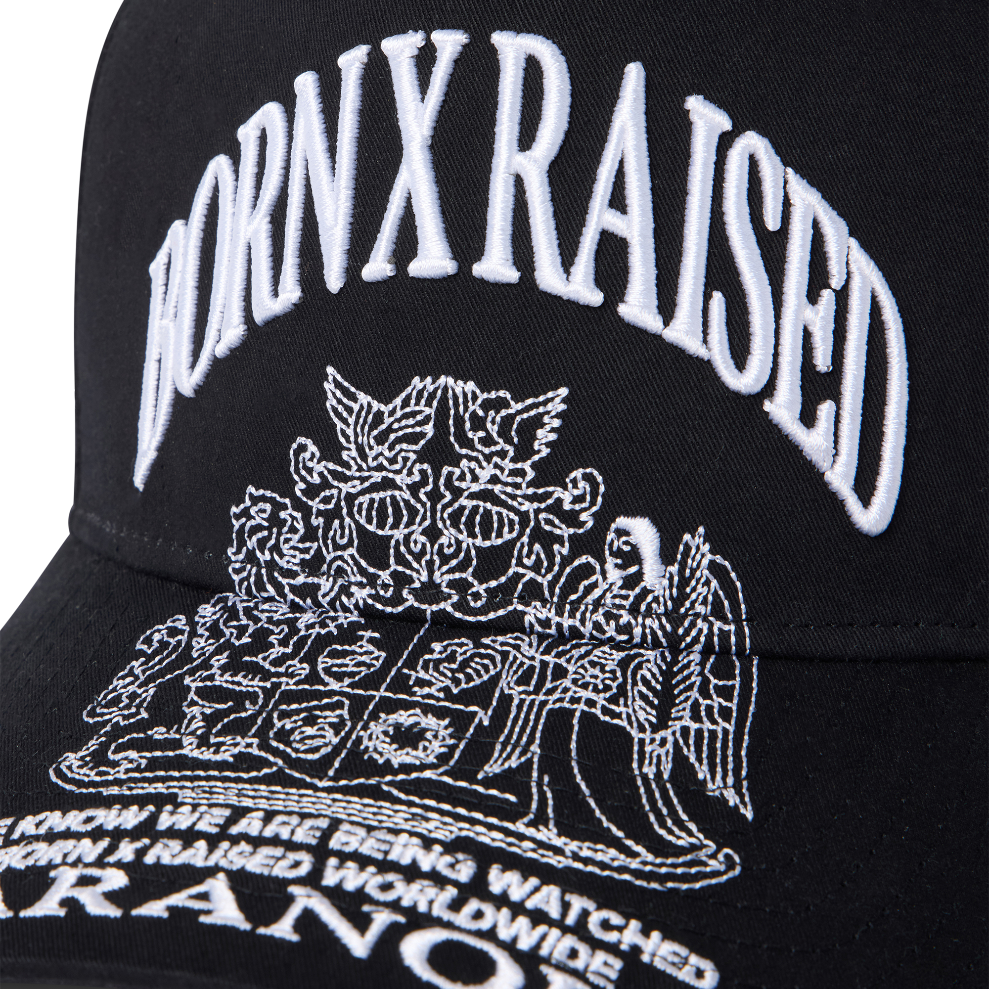 Born x Raised Paranoia Crest Snapback Black