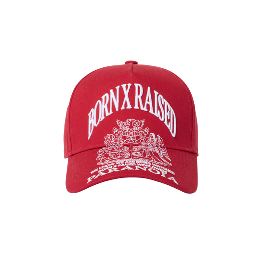 Born x Raised Paranoia Crest Snapback Cardinal