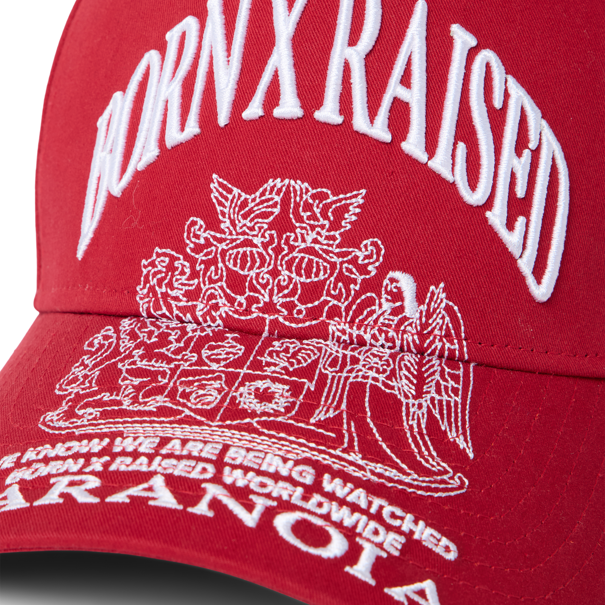 Born x Raised Paranoia Crest Snapback Cardinal