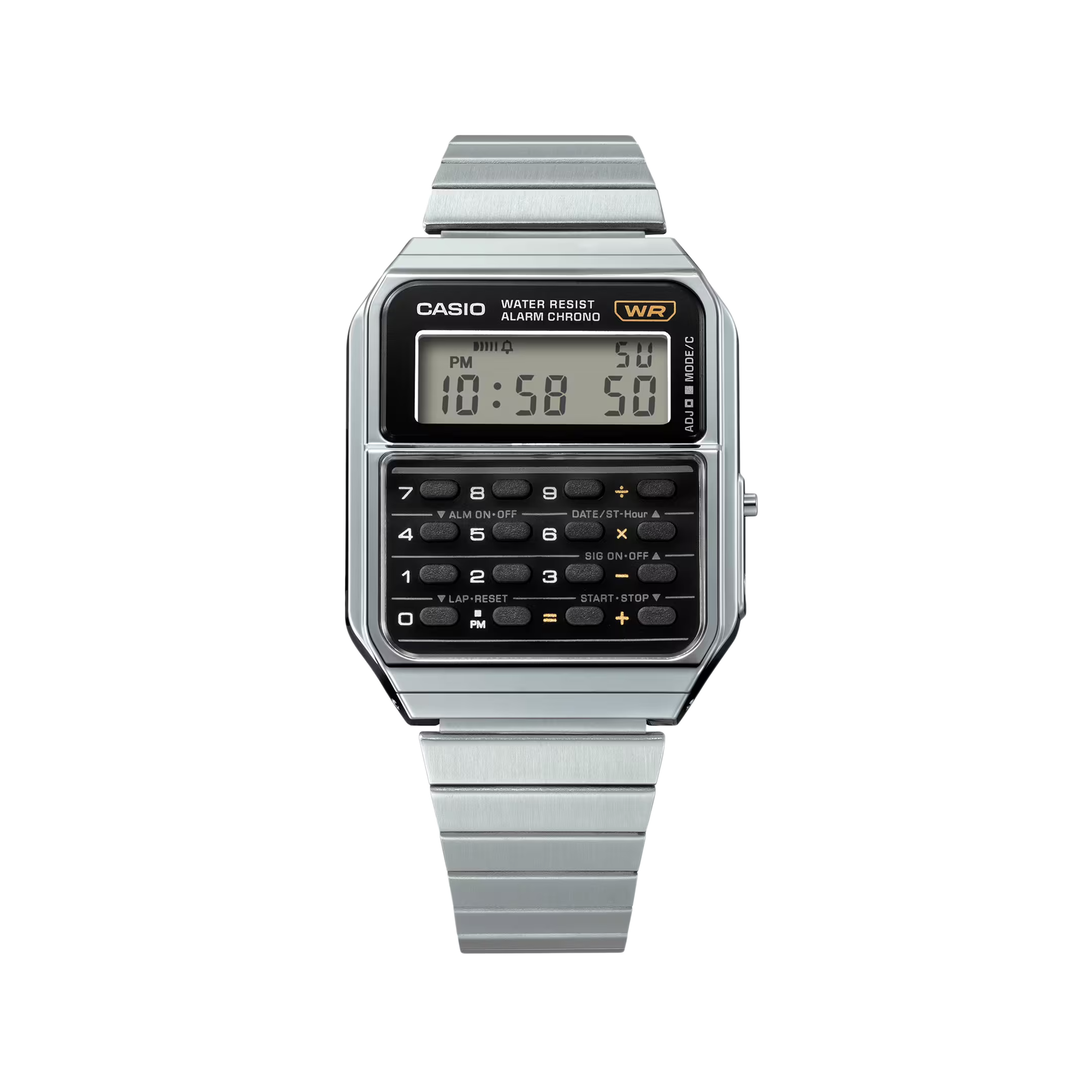Casio Vintage Digital Metal Calculator Silver CA500WE-1A