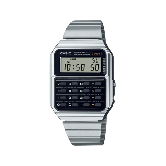 Casio Vintage Digital Metal Calculator Silver CA500WE-1A