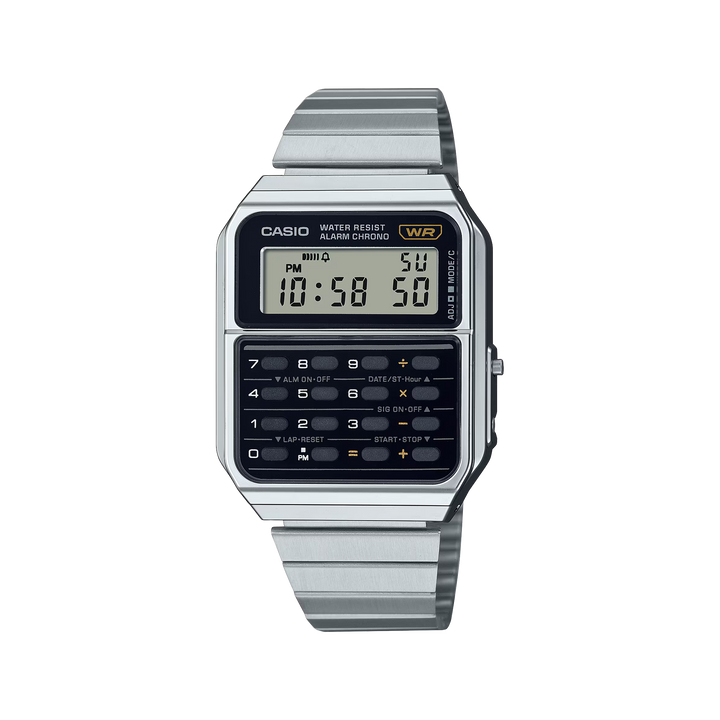 Casio Vintage Digital Metal Calculator Sliver CA500WE-1A