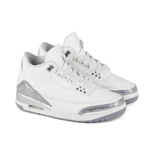 Nike Women's Air Jordan 3 Retro Sail/Cement Grey/Metallic Silver CK9246-100