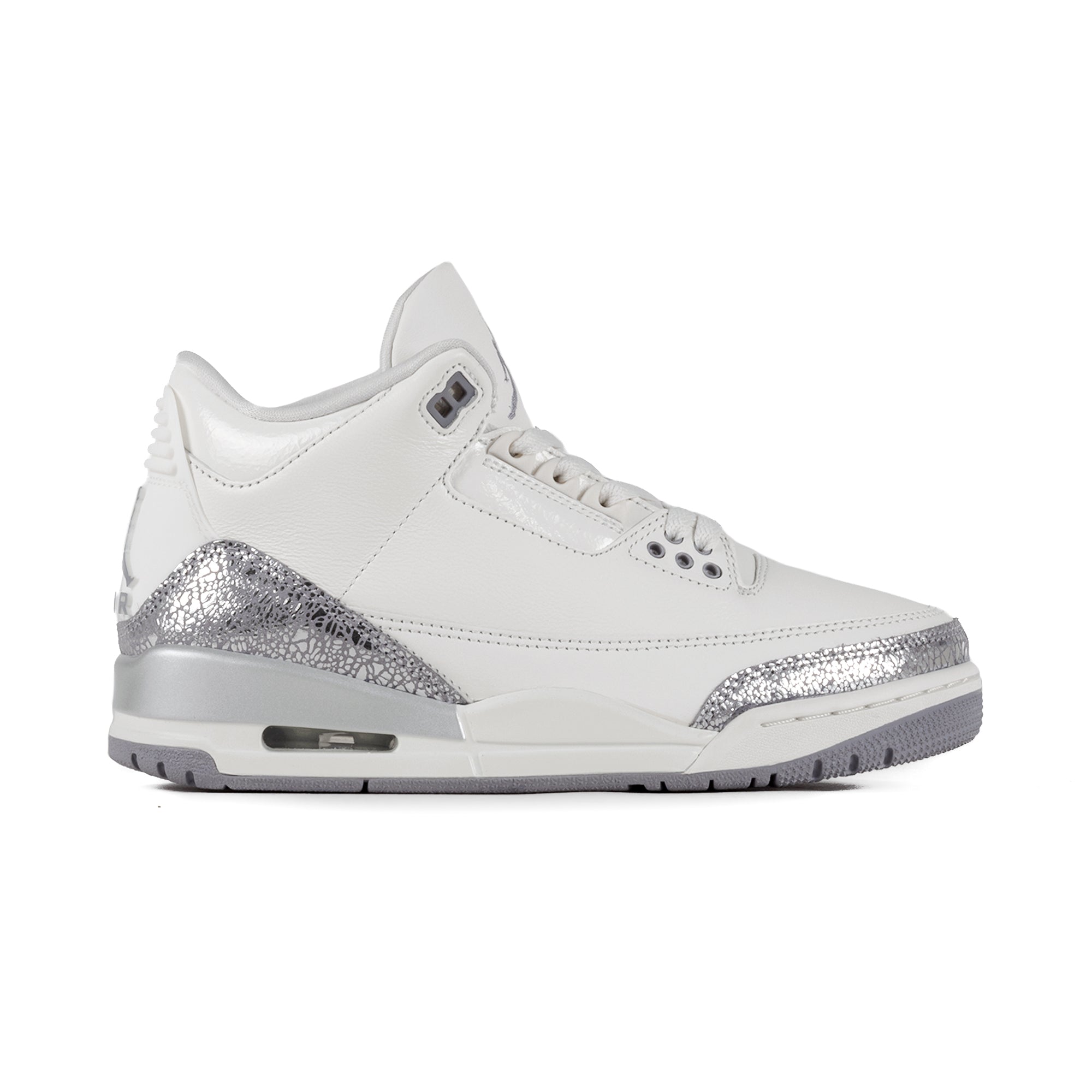 Nike Women's Air Jordan 3 Retro Sail/Cement Grey/Metallic Silver CK9246-100