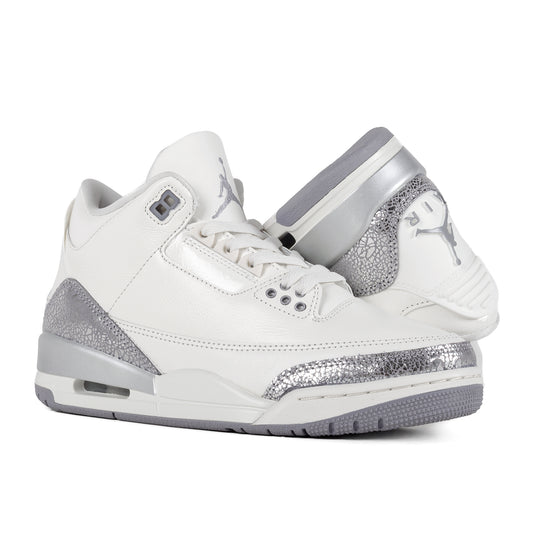 Nike Women's Air Jordan 3 Retro Sail/Cement Grey/Metallic Silver CK9246-100