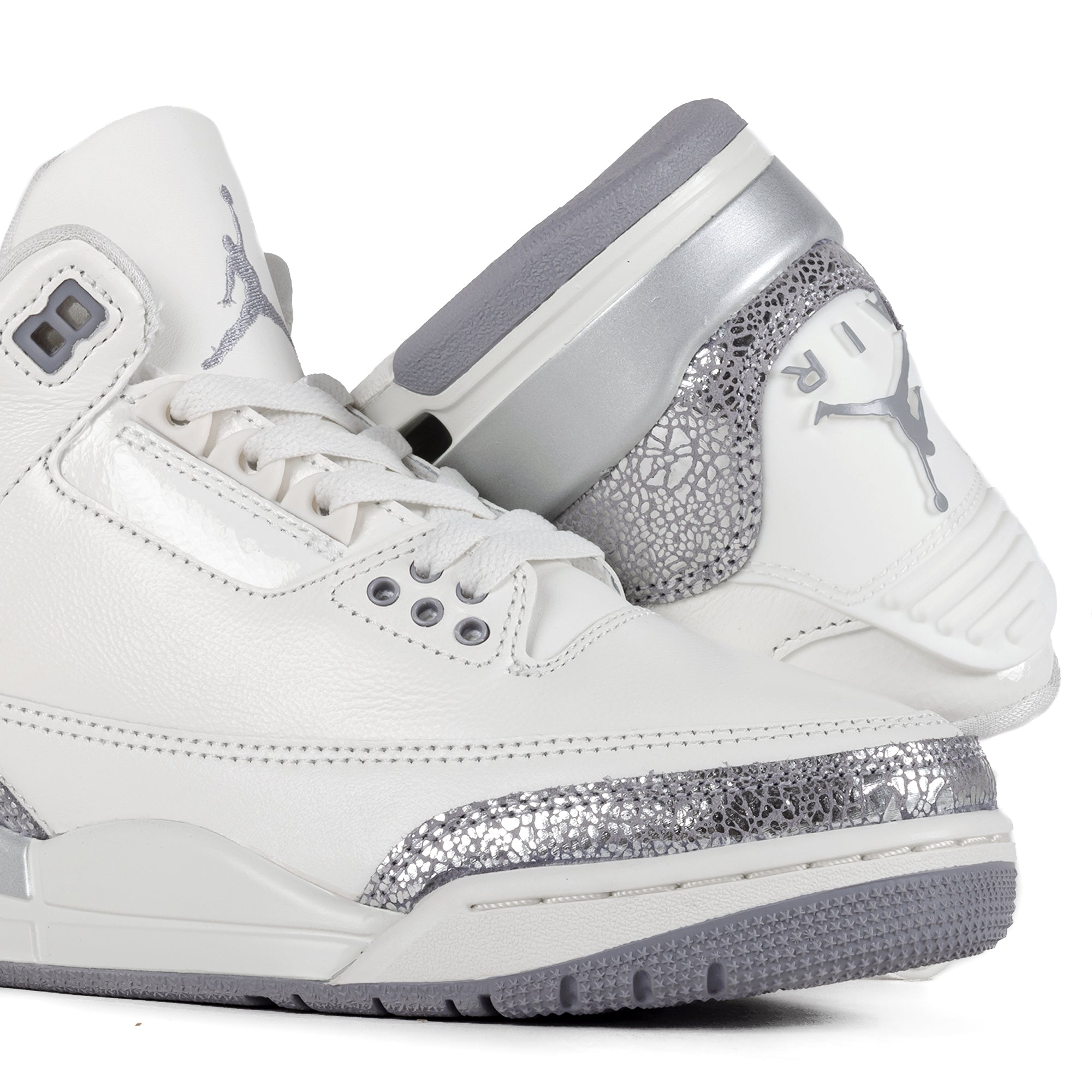 Nike Women's Air Jordan 3 Retro Sail/Cement Grey/Metallic Silver CK9246-100