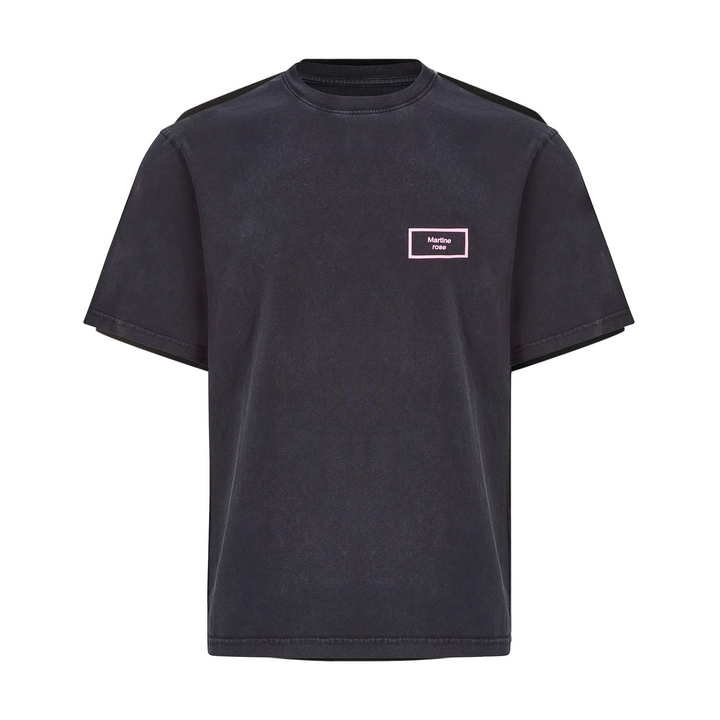 Martine Rose Classic T-Shirt Box Logo Black Washed