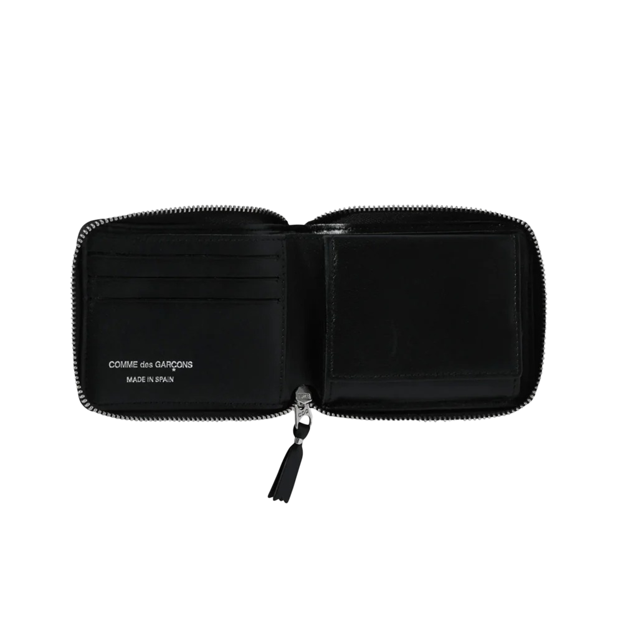 COMME des GARCONS WALLET Silver Eyelet Wallet SA7100SE Black