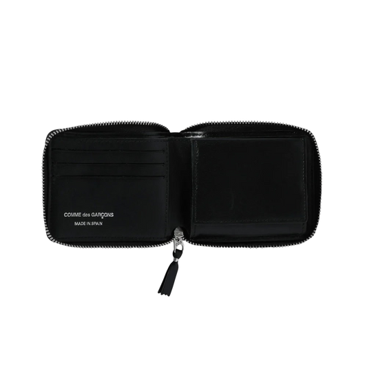 COMME des GARCONS WALLET Silver Eyelet Wallet SA7100SE Black