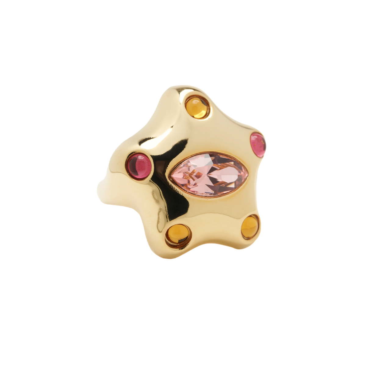 Collina Strada Demi Starlette Ring Gold Pink