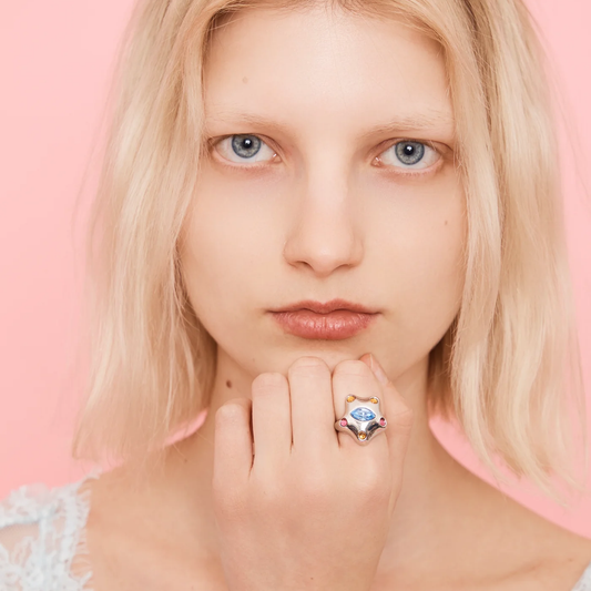 Collina Strada Demi Starlette Ring Silver Pastel