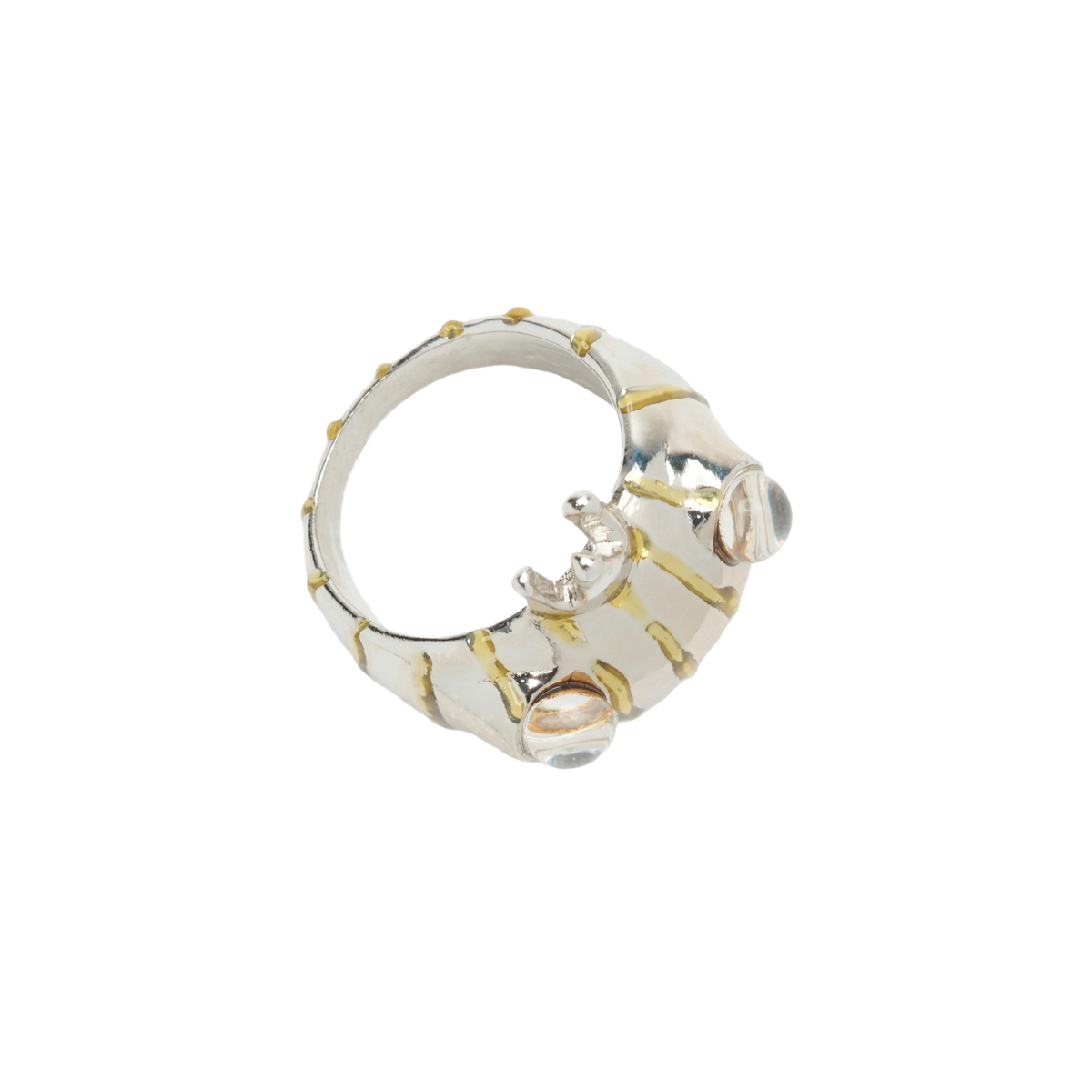 Collina Strada Frog Prince Ring Gold Stripe