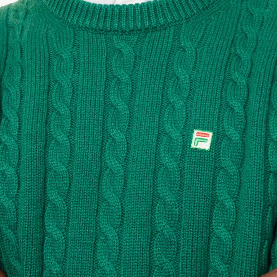 Fila+ Cabled Knitted Crewneck Fila Green