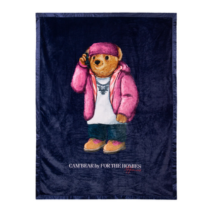 For The Homies Cam'Bear Blanket Navy