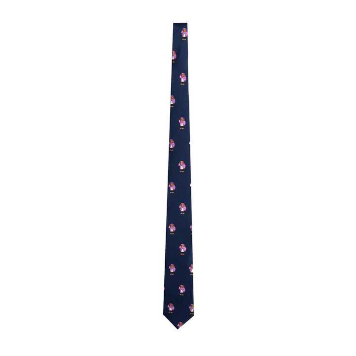 For The Homies Cam'Bear Silk Tie Navy