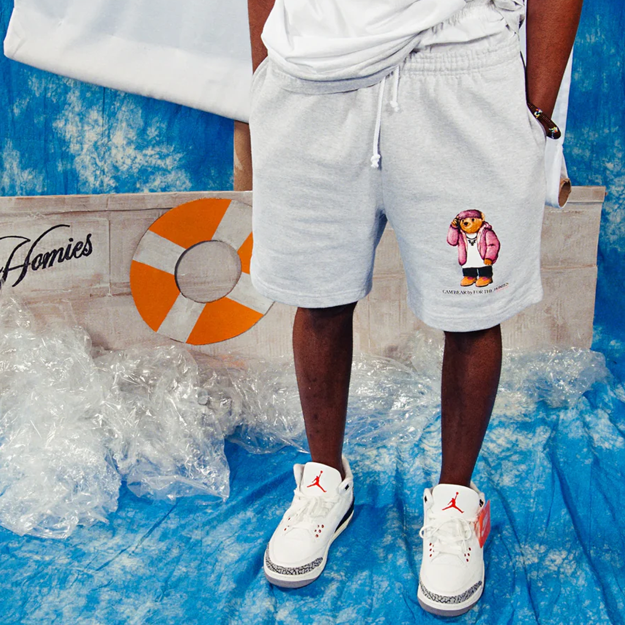 For The Homies Cam'Bear Sweatshort Athletic Grey