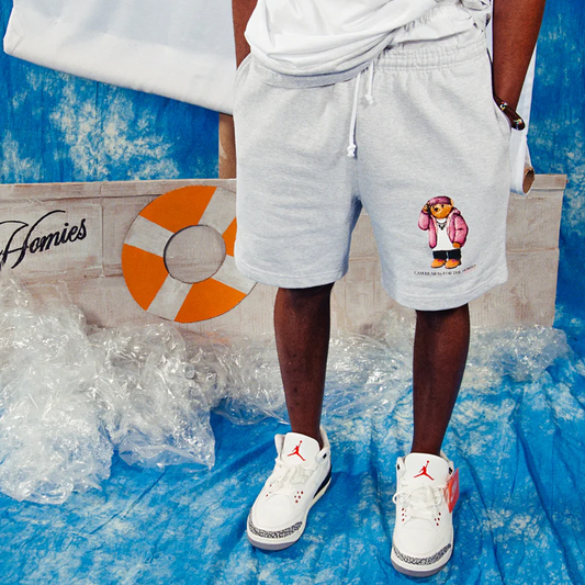 For The Homies Cam'Bear Sweatshort Athletic Grey