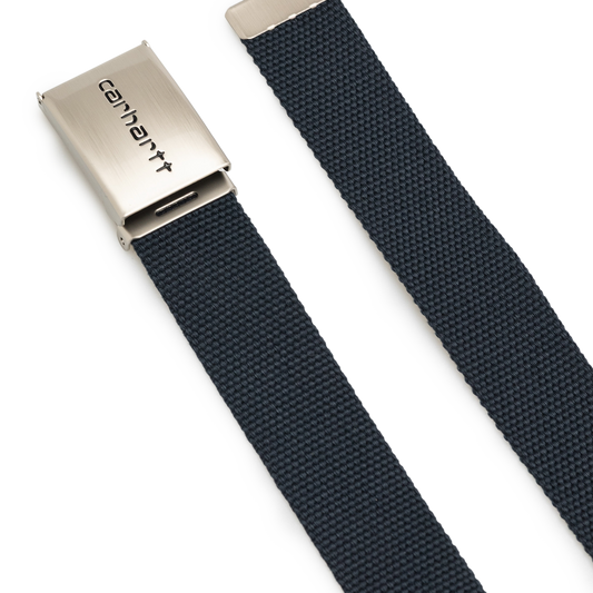 Carhartt WIP Clip Belt Chrome Deep Night