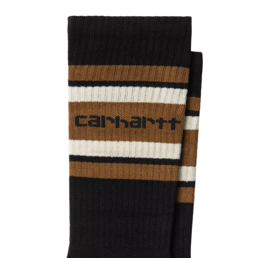 Carhartt WIP Connors Socks Black/Hamilton Brown/Salt
