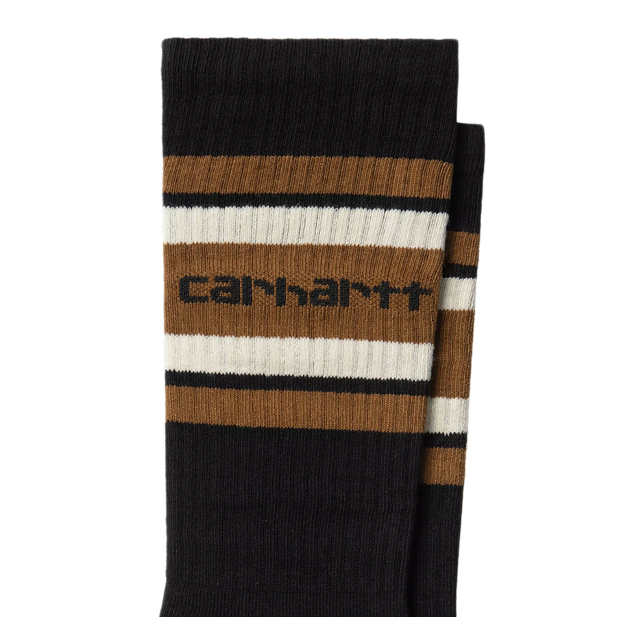 Carhartt WIP Connors Socks Black/Hamilton Brown/Salt