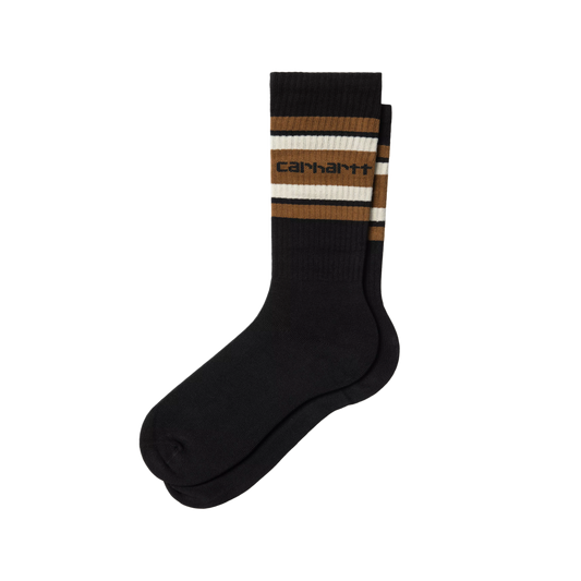 Carhartt WIP Connors Socks Black/Hamilton Brown/Salt