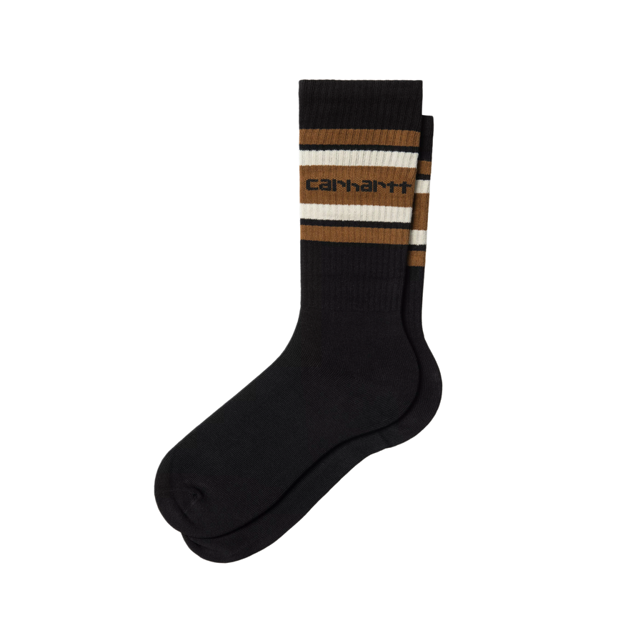 Carhartt WIP Connors Socks Black/Hamilton Brown/Salt