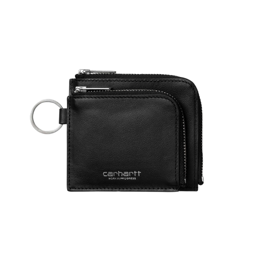 Carhartt WIP Double Vegas Zip Wallet Black/Silver